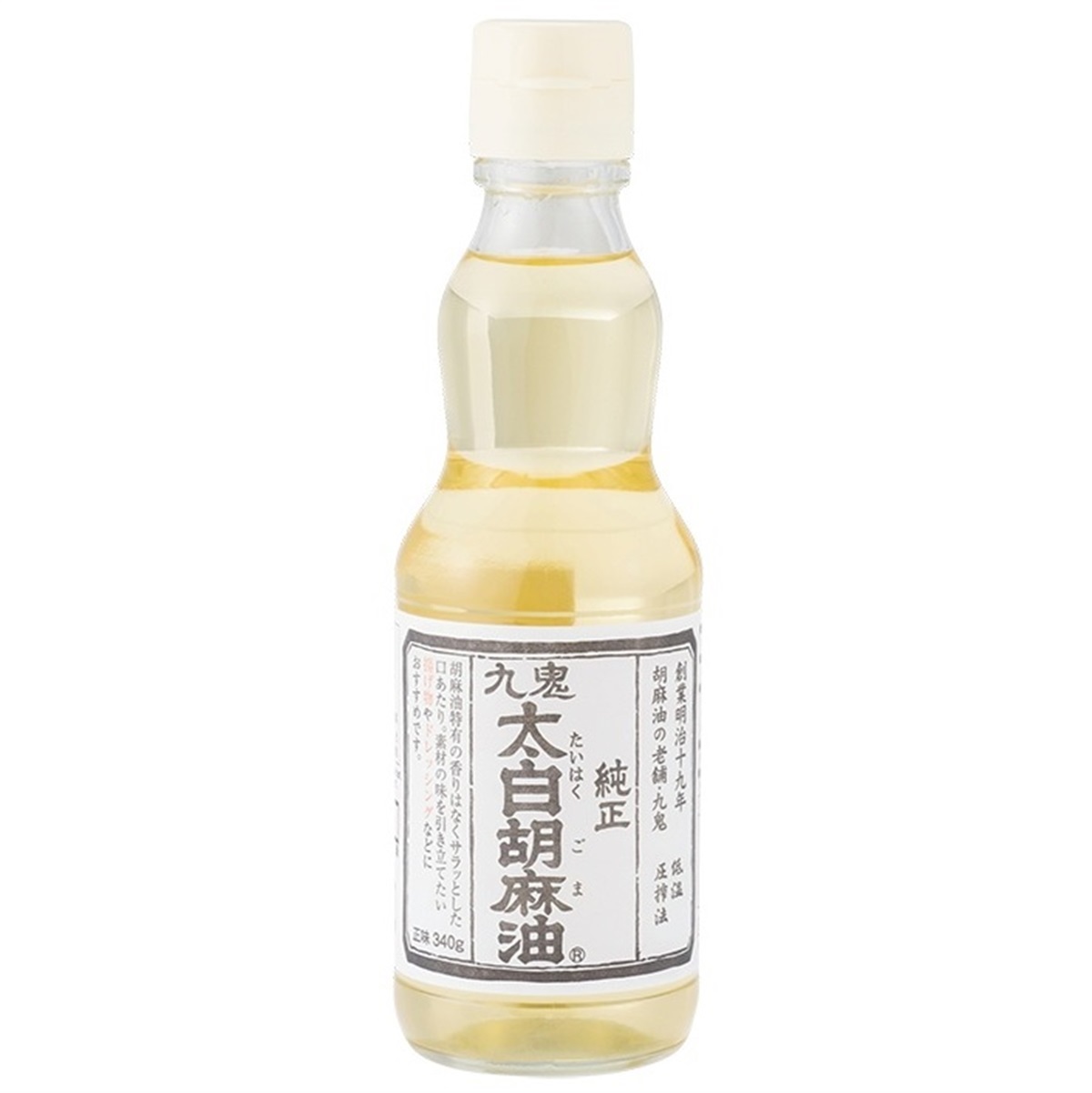 九鬼産業オンラインショップ 九鬼太白純正胡麻油 340g