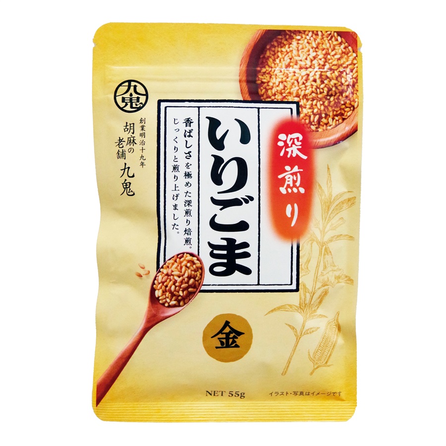 九鬼産業オンラインショップ 九鬼 深煎りいりごま 金 55g