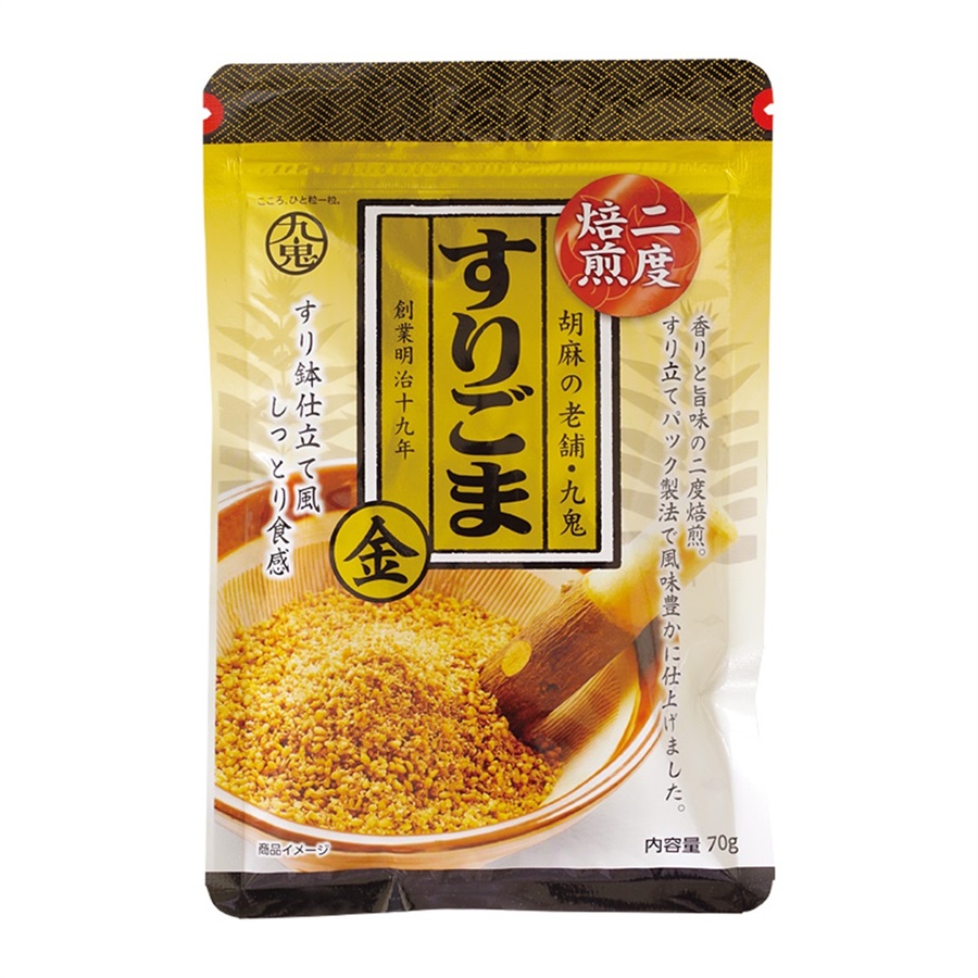 九鬼産業オンラインショップ 九鬼 二度焙煎すりごま 黒 85g